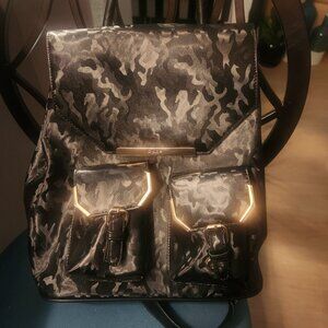 DUNE LONDON ~ Black on Black Camo BACKPACK ~ BEAUTIFUL and Rare!